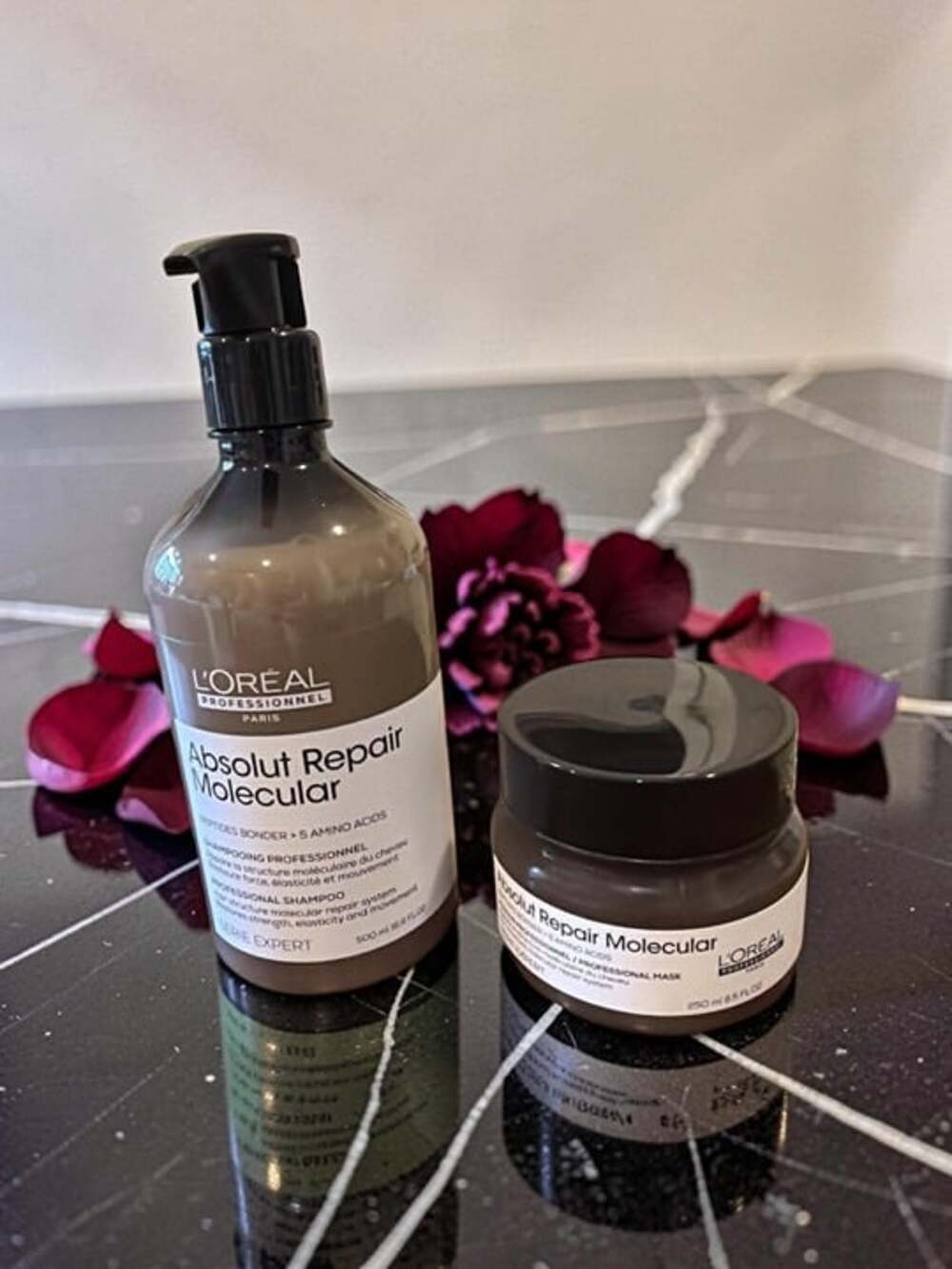 L'Oreal Prof Paris Absolut Repair Molecular Shampoo Peptides Bonder 5Amino Mask